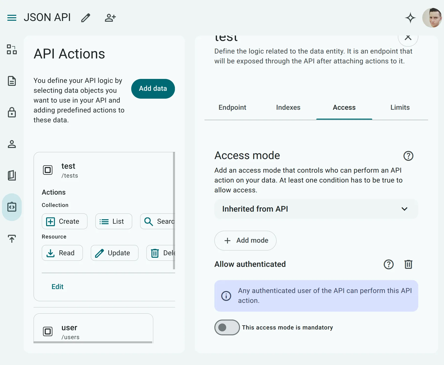 Allow Authenticated Users Rule Configuration
