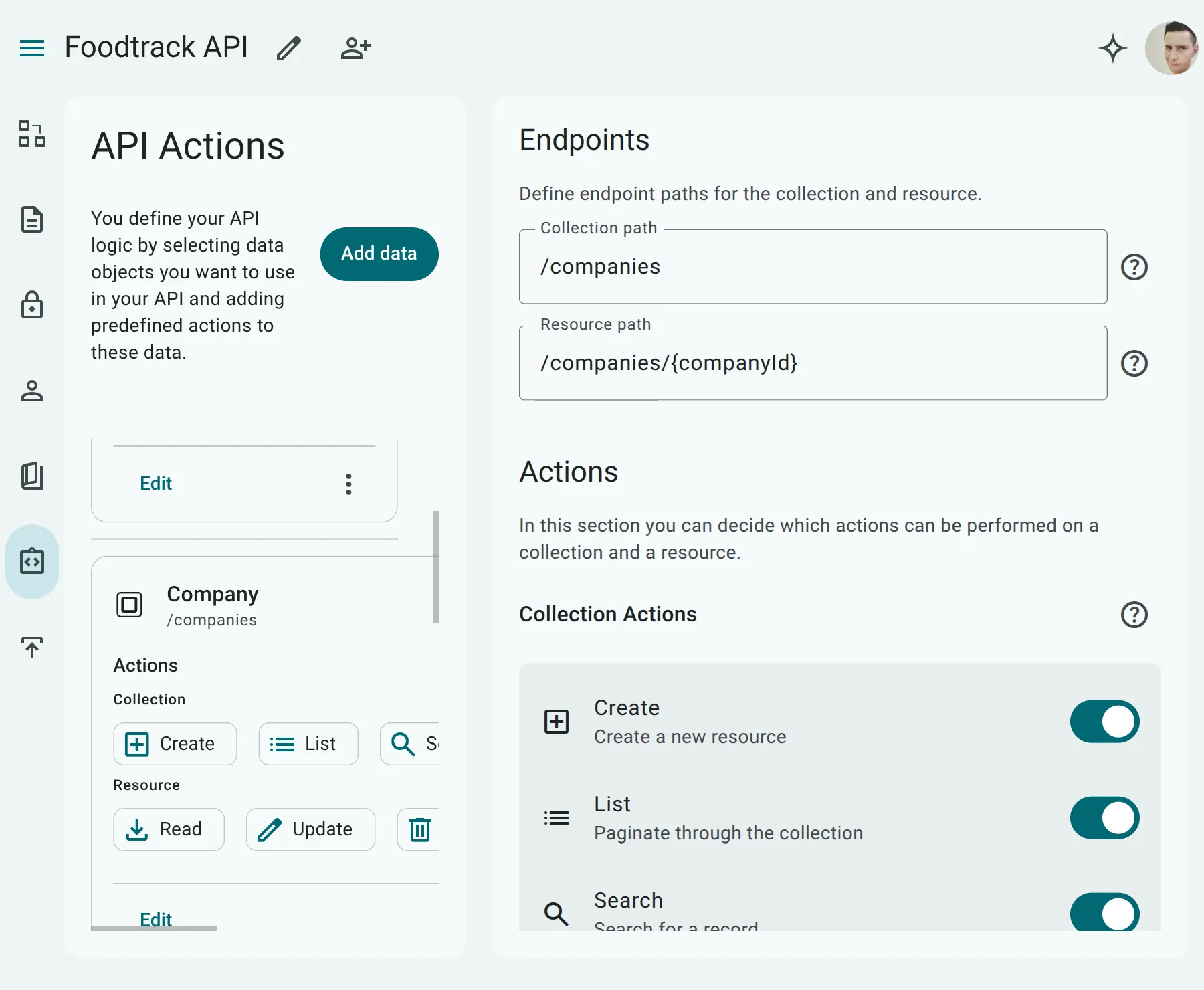 Endpoint Tab Configuration