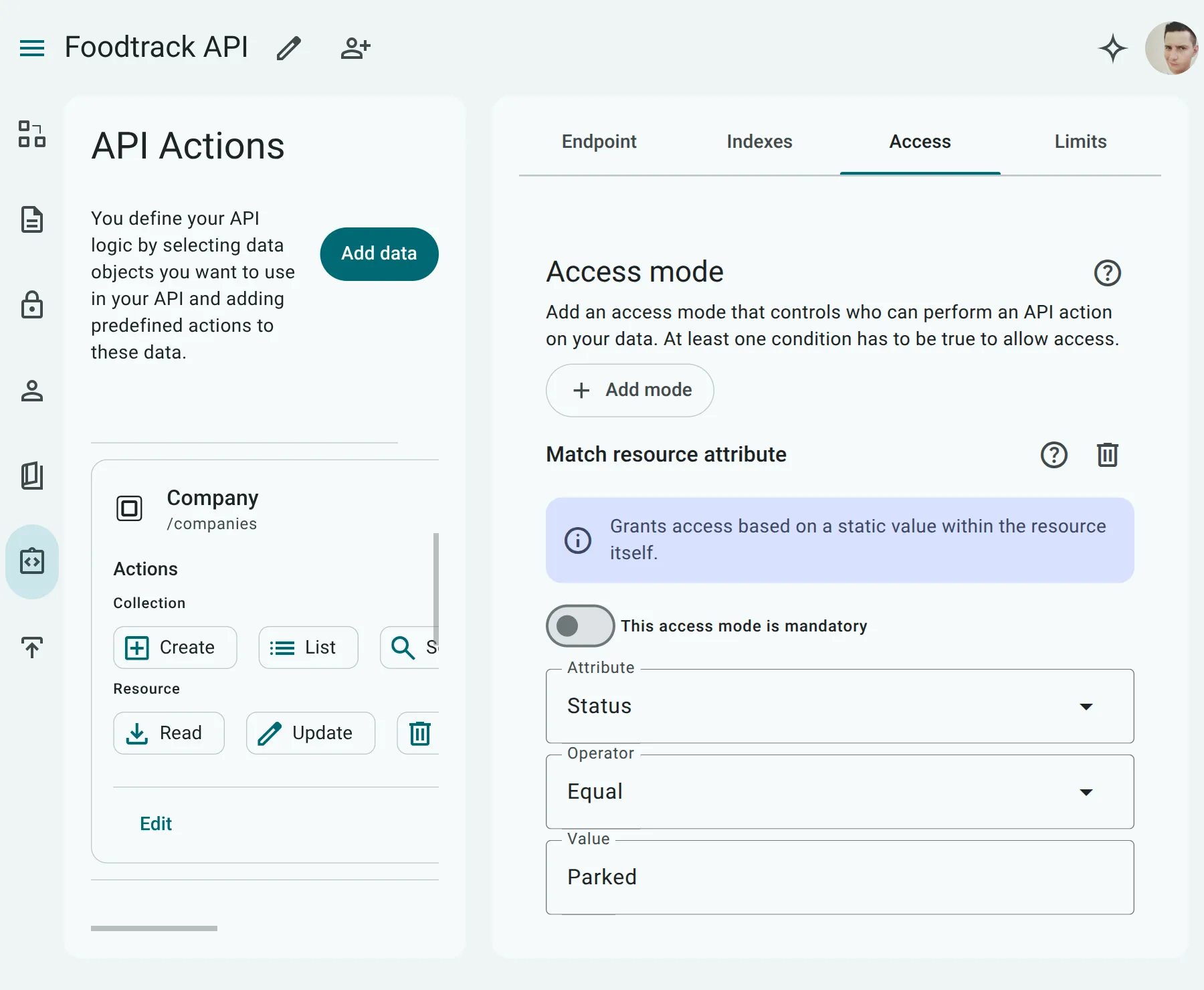 Match Resource Attribute Rule Configuration