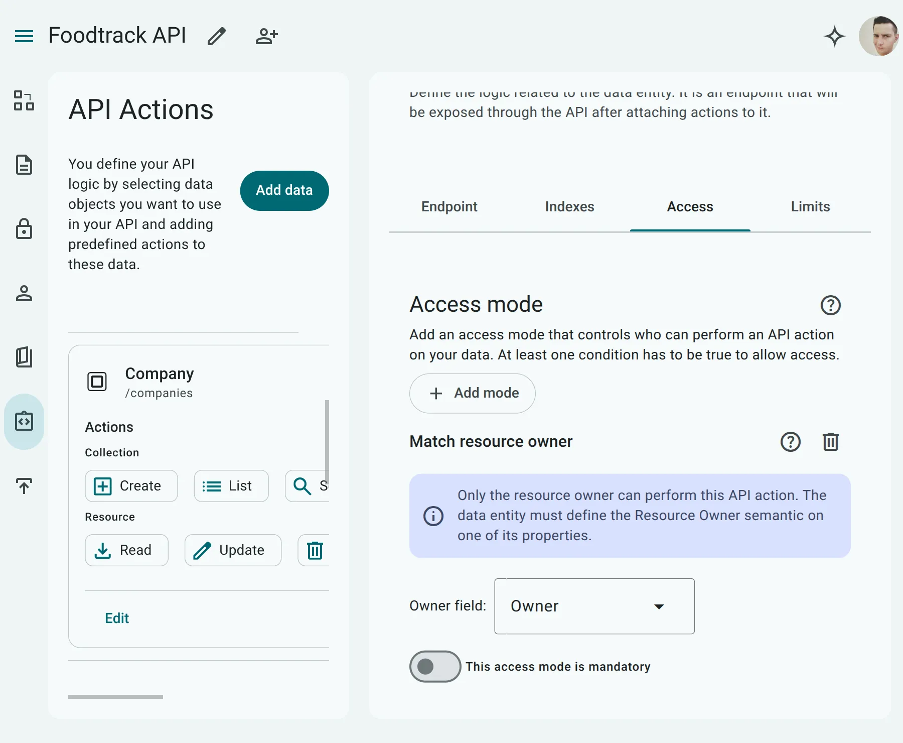 Match Resource Owner Rule Configuration