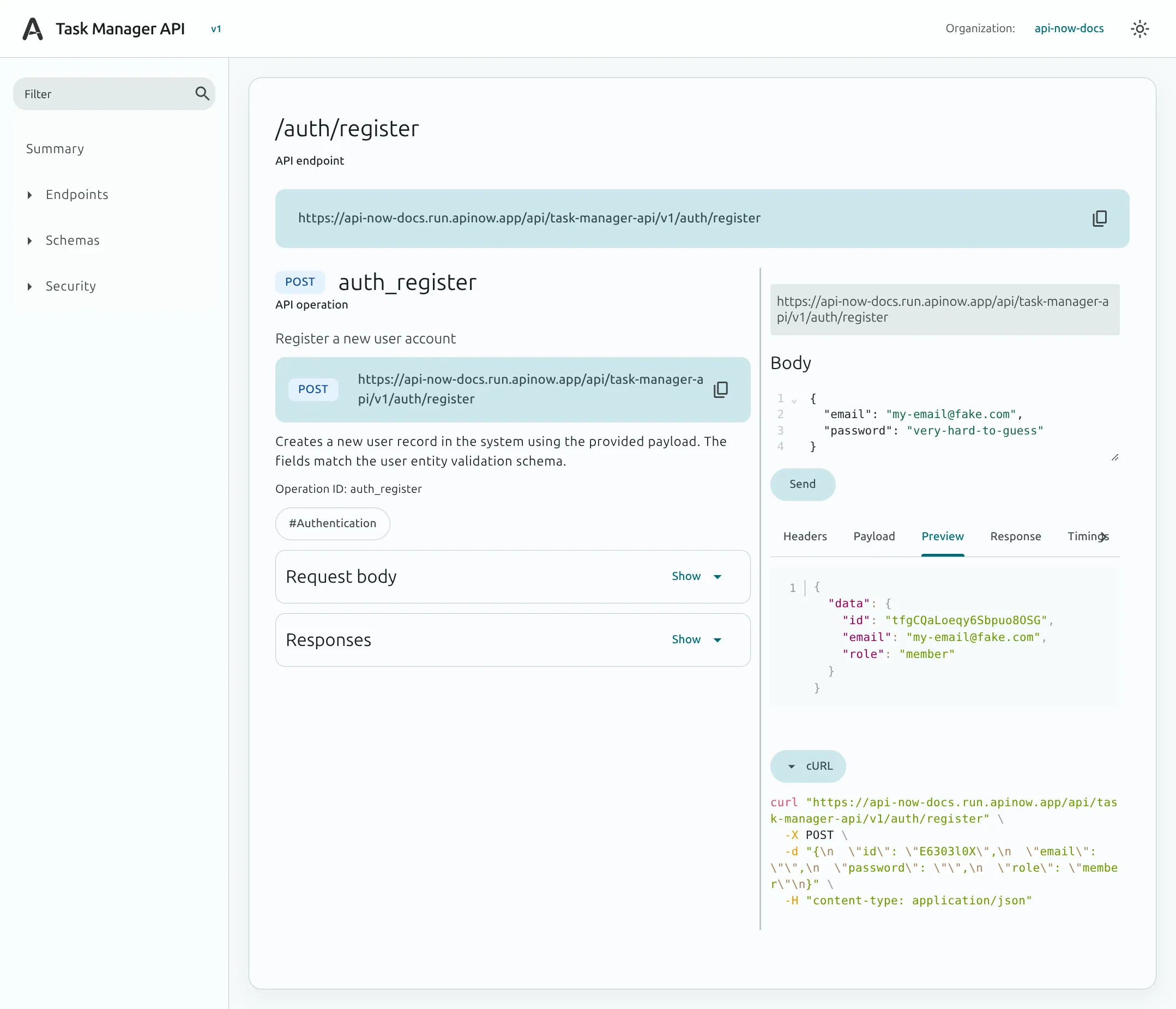 User Registered in Portal